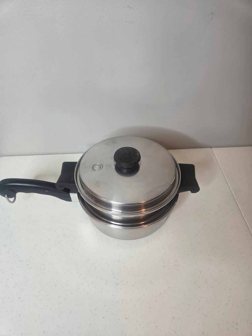 Saladmaster Stainless Steel Saucepan Steamer Vapo Lid T304S 1.5 qt double boiler